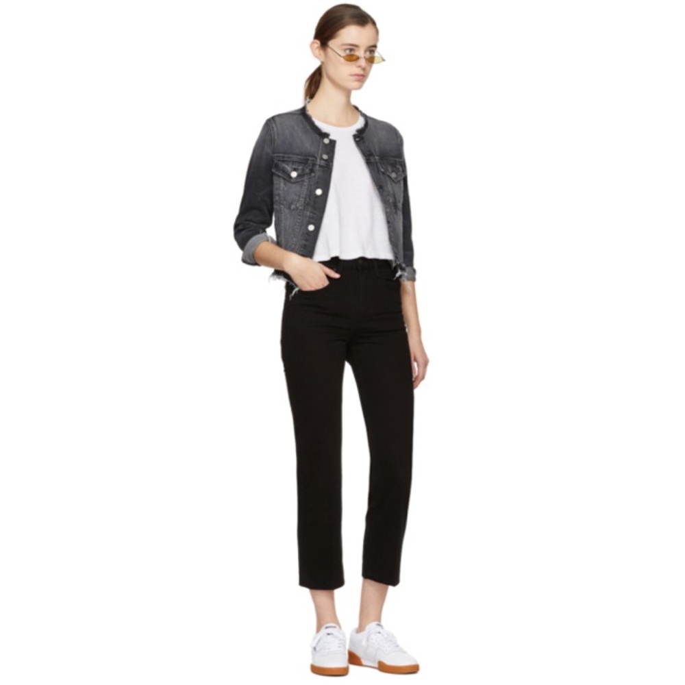 Rag & Bone Black Twill Straight Jeans